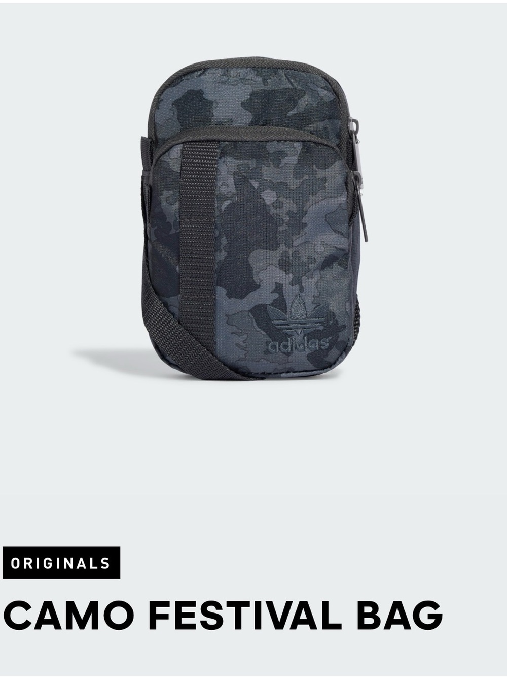 adidas Originals Black Camo Crossbody Belt Bag